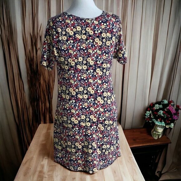 Lularoe ladies floral Perfect T asymmetrical pullover cotton tunic scoop neck XS - Picture 8 of 10